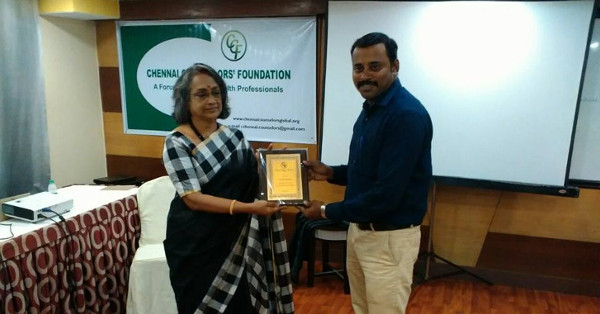 Appreciation for Our Services by Chennai Counselors’ Foundation